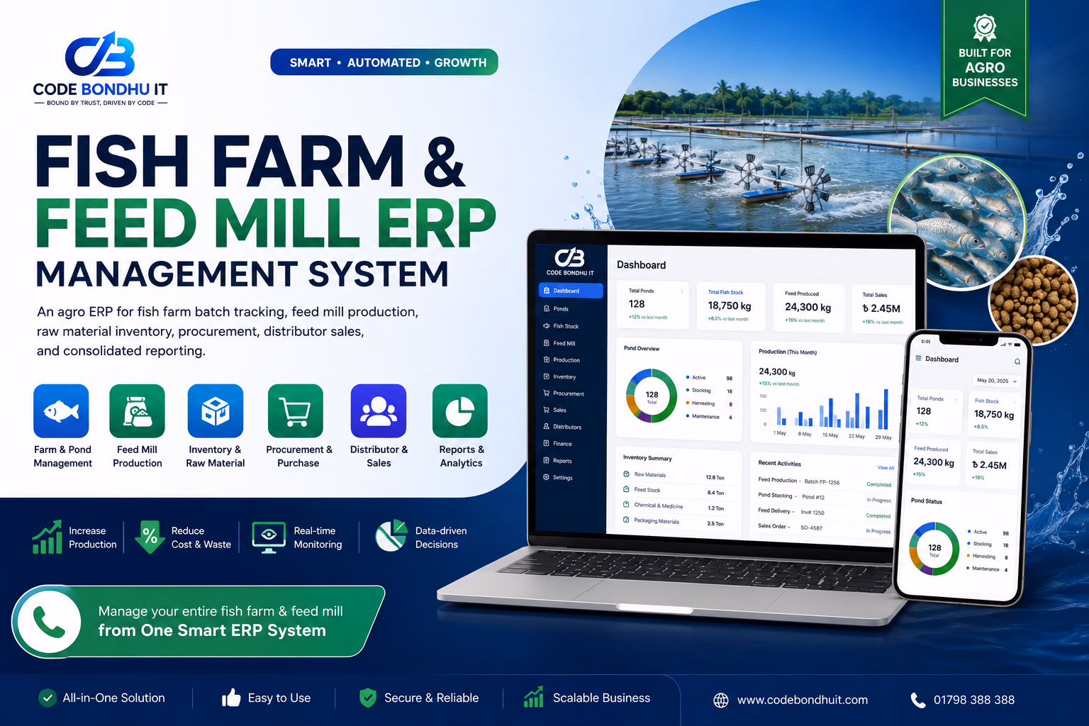 Fish Farm & Feed Mill ERP Management System